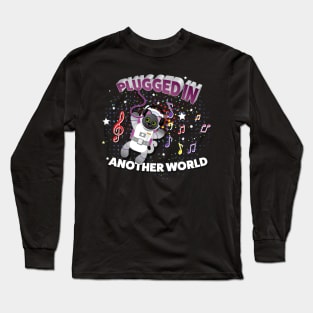 Plugged-In Another World Headphones Astro Cat Long Sleeve T-Shirt